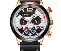 Edler Chronograph Uhr Chrono Armbanduhr Herrenuhr Datum