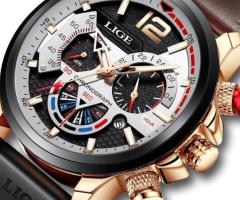 Edler Chronograph Uhr Chrono Armbanduhr Herrenuhr Datum